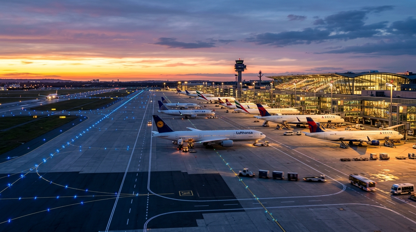 Commercial Airliner at Airport Gate